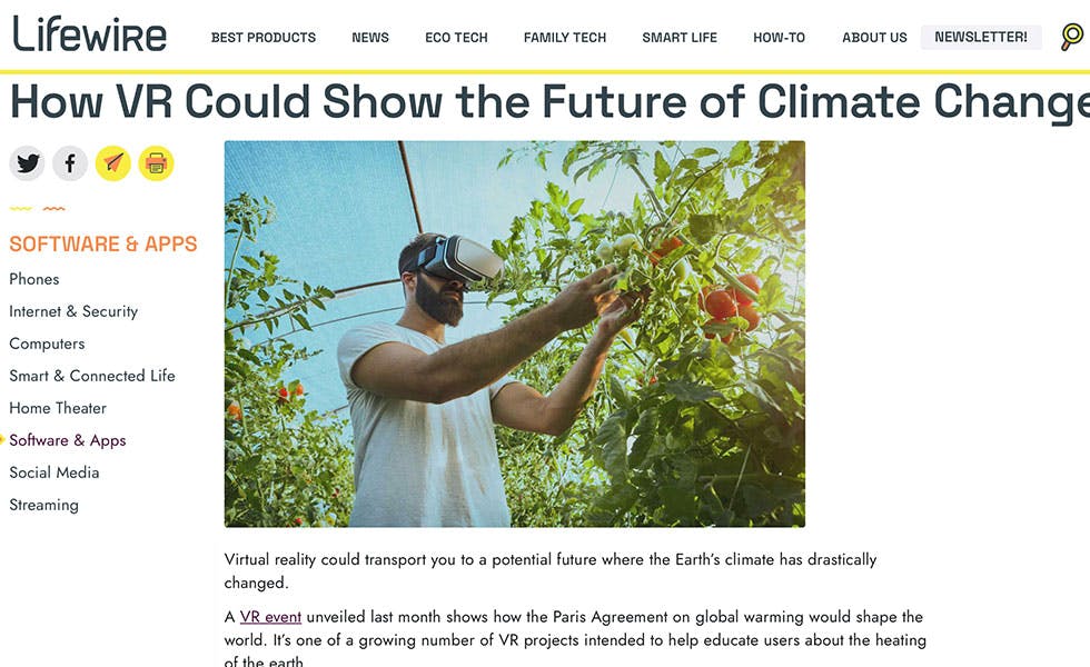 Cover Image for How VR Could Show the Future of Climate Change