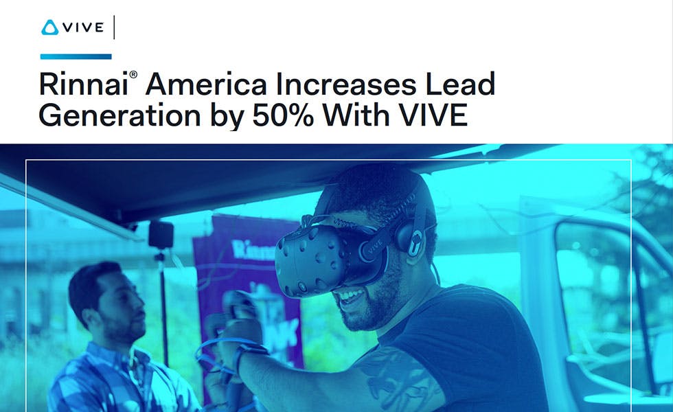 Cover Image for HTC Vive White Paper – Rinnai America Increases Lead Generation by 50% With VIVE