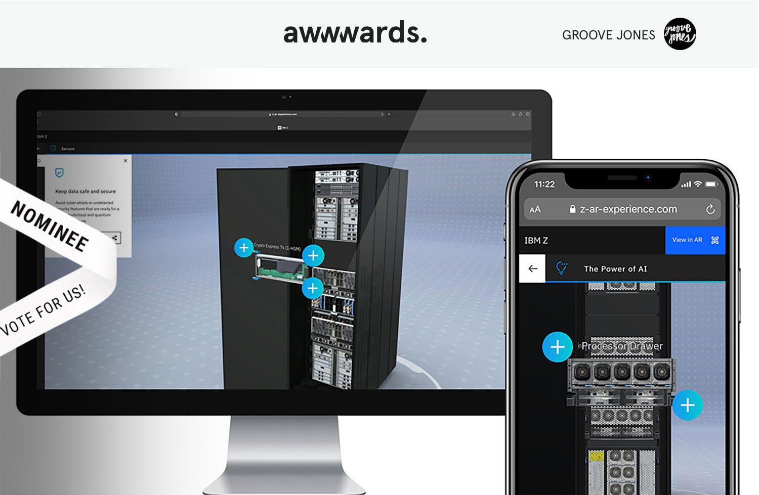 Cover Image for Groove Jones – Awwwards.com Site of the Day Nominee IBM