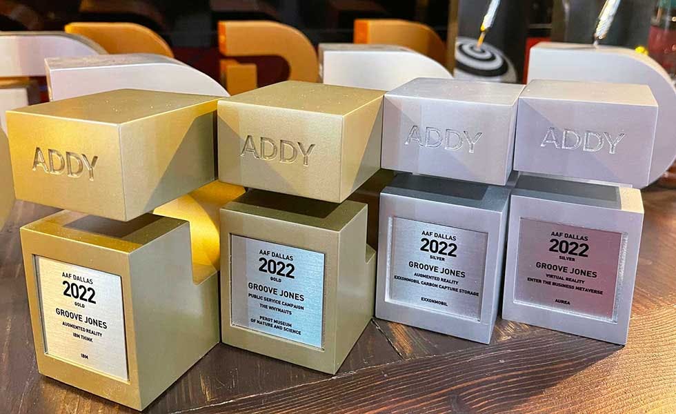 Cover Image for Dallas AAF 2022 Addy Awards – Groove Jones Wins 4 Addy Awards