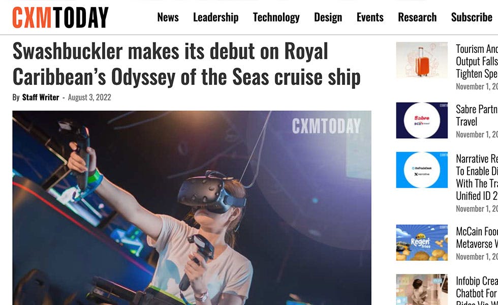 Cover Image for Swashbuckler makes its debut on Royal Caribbean’s Odyssey of the Seas Cruise Ship