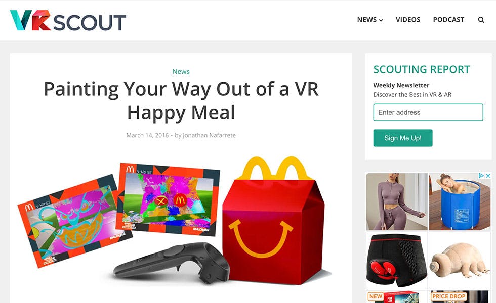 Cover Image for Painting Your Way Out of a VR Happy Meal – SXSW McDonald’s Experience