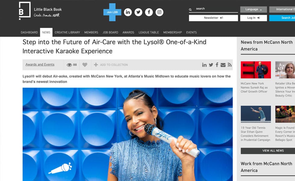 Cover Image for Step into the Future of Air-Care with the Lysol® One-of-a-Kind Interactive Karaoke Experience