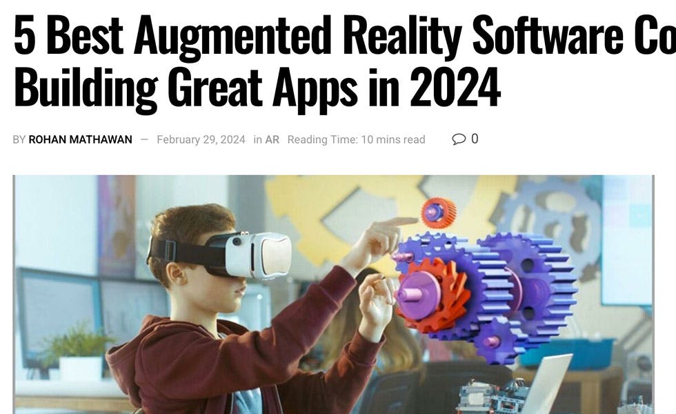 Cover Image for 5 Best Augmented Reality Software Companies for Building Great Apps in 2024