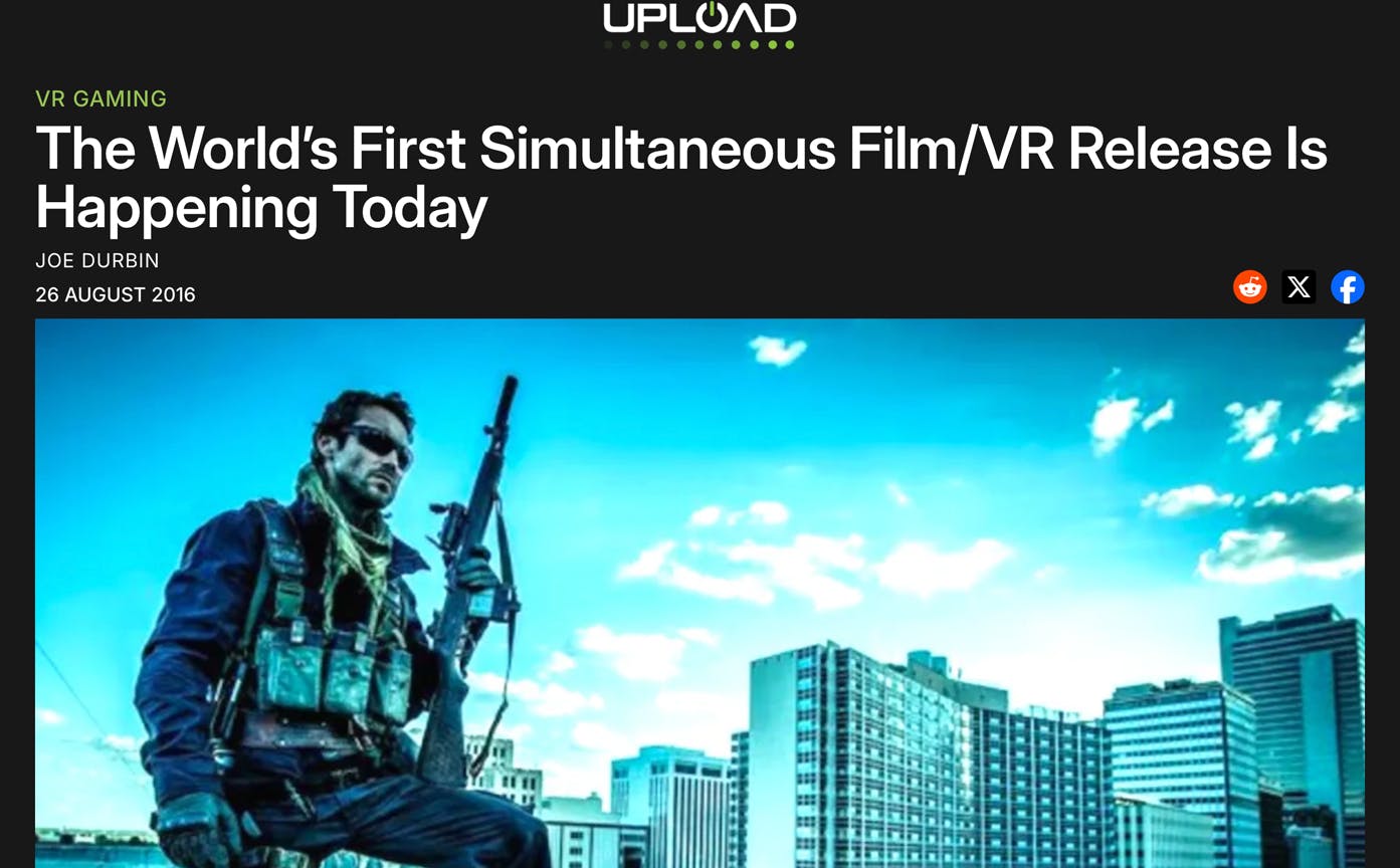 Cover Image for UploadVR – The World’s First Simultaneous Film/VR Release Is Happening Today