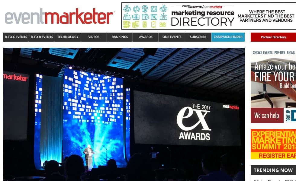 Event Marketer – 2017 EX Awards – Groove Jones Wins Gold