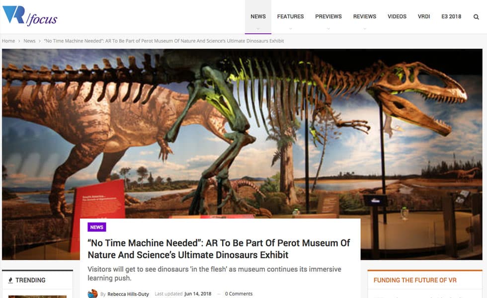 VR Focus – “No Time Machine Needed” AR To Be Part of Perot Museum