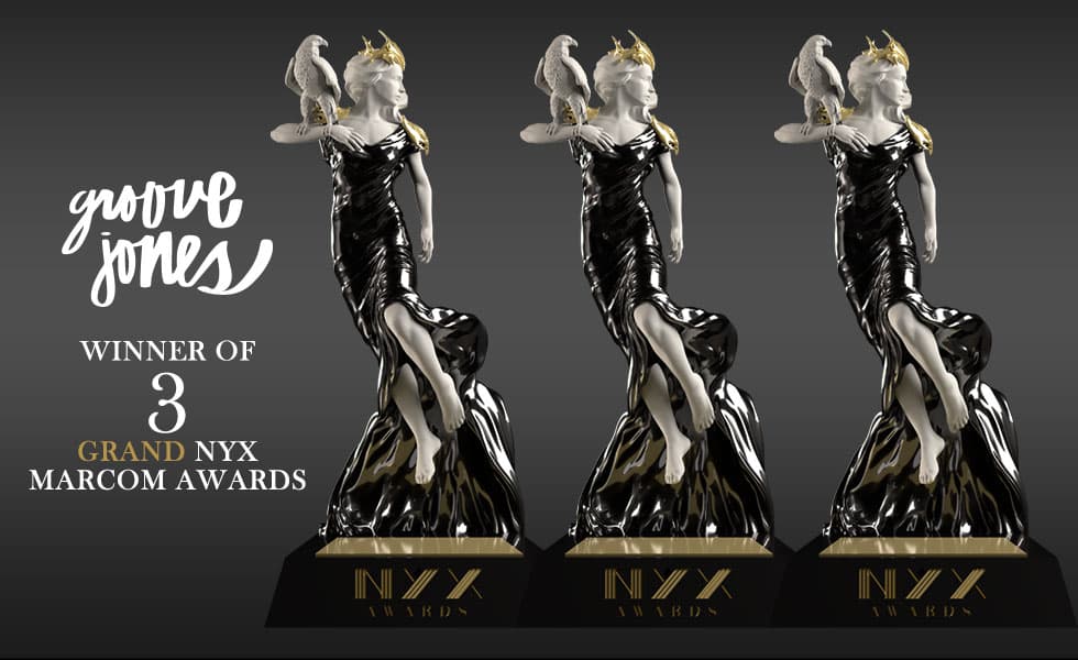 Groove Jones Wins 3 Grand Jury 2020 NYX Marcom Awards