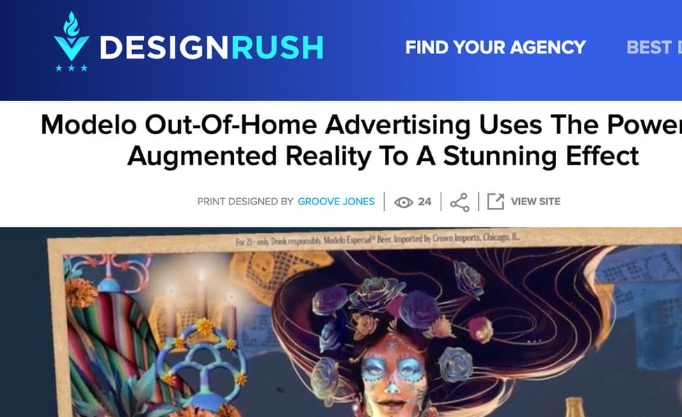 DesignRush Selects Modelo Mural for Best Design Awards