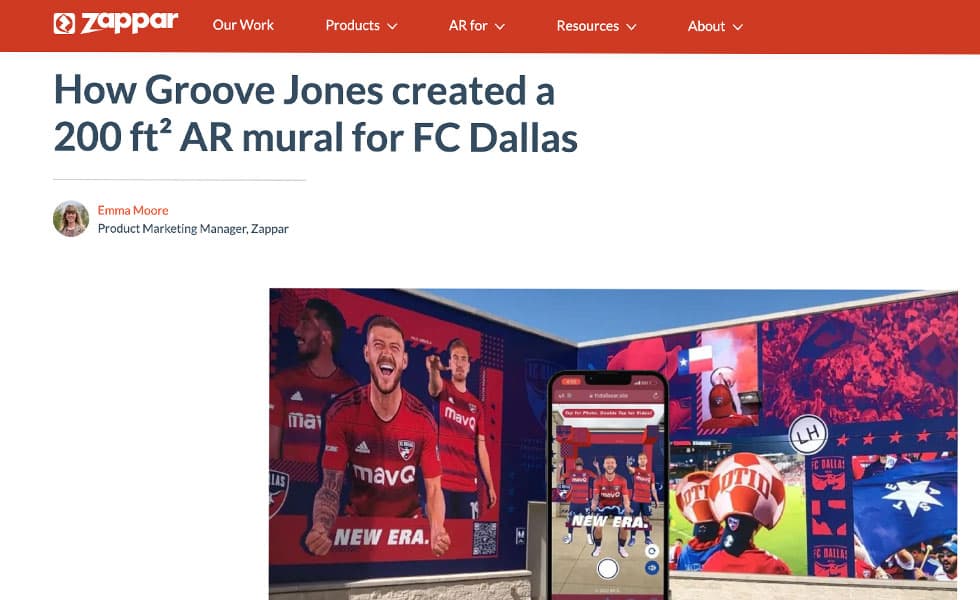 Zappar – How Groove Jones created a 200 ft² AR mural for FC Dallas