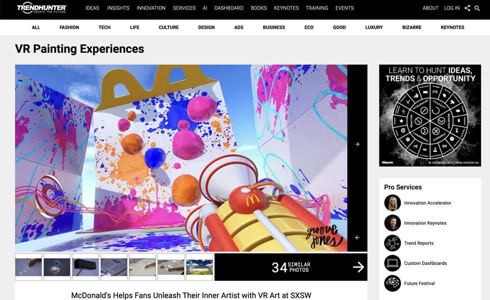 Trend Hunter – McDonald’s Helps Fans Unleash Their Inner Artist with VR Art at SXSW