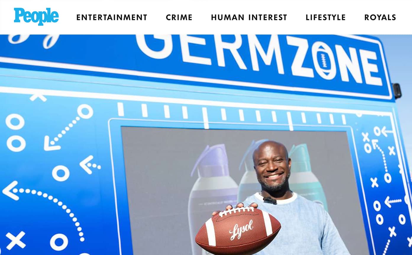 People Magazine – Taye Diggs Lysol Germzone