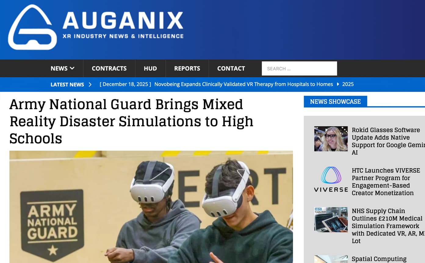 Auginix XR – Army National Guard Brings Mixed Reality Disaster Simulations to High Schools