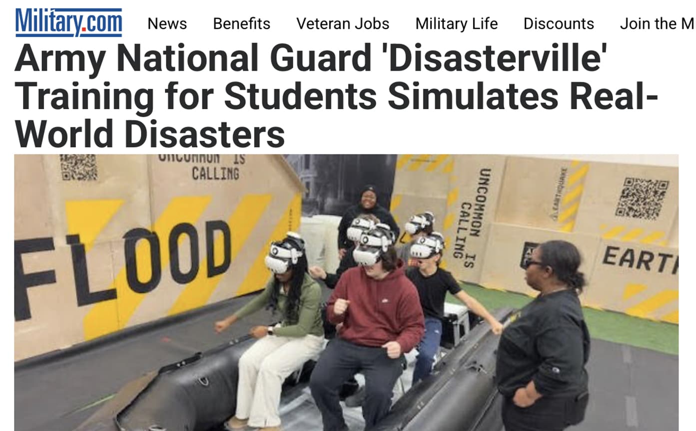 Military.com – Army National Guard ‘Disasterville’ Training for Students Simulates Real-World Disasters