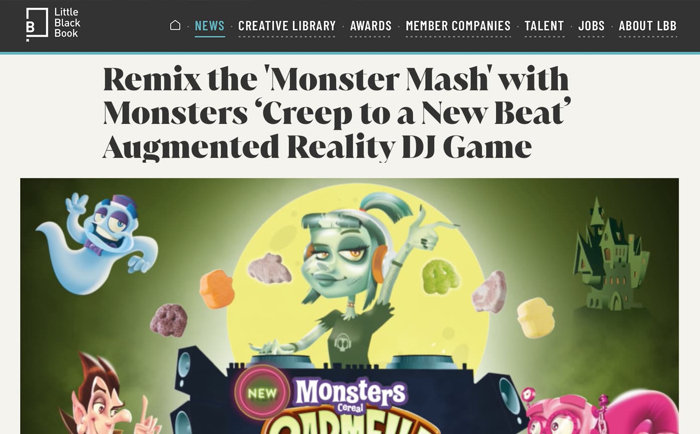 Cover Image for Little Black Book: “Remix the ‘Monster Mash’ with Monsters ‘Creep to a New Beat’ Augmented Reality DJ Game”