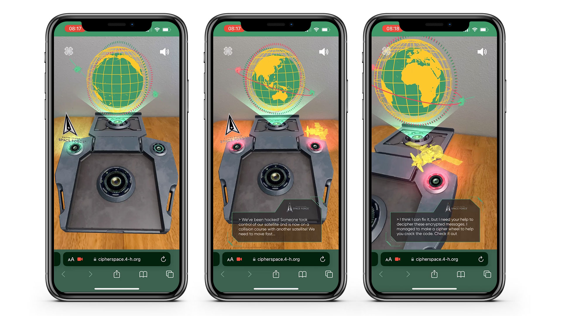 4-H Cipher Space - An Engaging Web AR Experience 