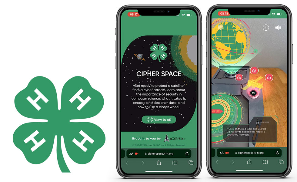 4-H Cipher Space - An Engaging Web AR Experience